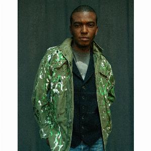 Splatter Painted Jacket in Khaki