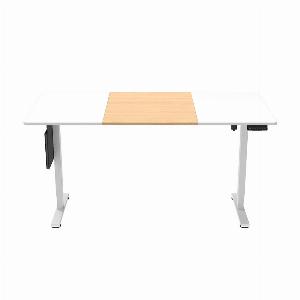 Home Deluxe Bureau ELMO réglable en hauteur avec support PC blancbois  120 x 60 cm