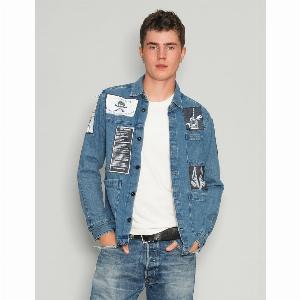 Enjoy 11 Discount on Patched Denim Overshirt Today