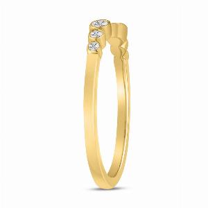 Idalia Bezel Set Lab Grown Open Diamond Ring  Yellow Gold 110 CT TW