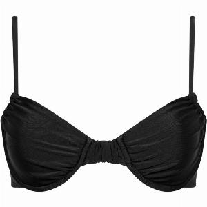 Capri Black Ruched Underwire Bikini Top Now 128 Save 7 Off