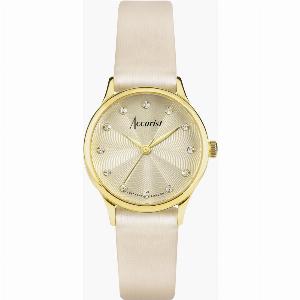 Enjoy 20 Discount Accurist Ladies Diamond Dress Watch in Gold and Cream
