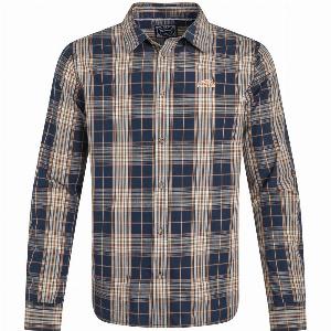 Weird Fish Lando Long Sleeve Check Shirt Navy Size XL