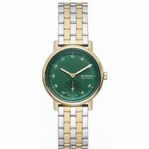Skagen Kuppel Lille SubSecond TwoTone Stainless Steel Green Dial Womens Watch SKW3122