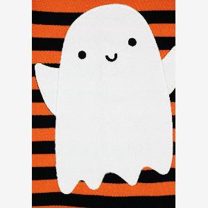 Organic Happy Ghost Applique Long Sleeved TShirt  23y  98cm