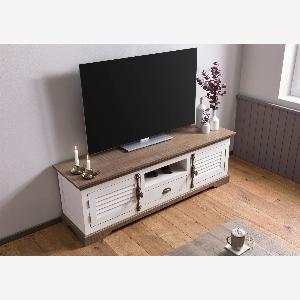 Meuble TV Manguier 170x45x55 laqué blanc TOULOUSE 111