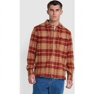 OBrien Relaxed Fit Long Sleeve Shirt in Beige Now 30 Save 25