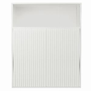 Credenza con due ante magnetiche mobile multifunzionale per cucina e soggiorno Bianco