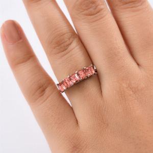 J Francis J Francis gefertigt mit SWAROVSKI Rose Pfirsich Swarovski Kristall Ring Messing