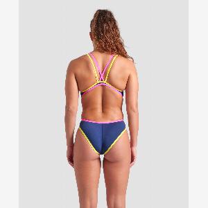 arena Badeanzug  Damen  navyfluo pinksoft green