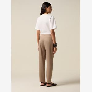 Risparmia il 30 Chinos da donna Oltre con dettaglio vita Beige 50
