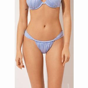 Calzedonia Bas de Maillot Brésilien avec Liens Fins Shiny Satin Femme Taille S