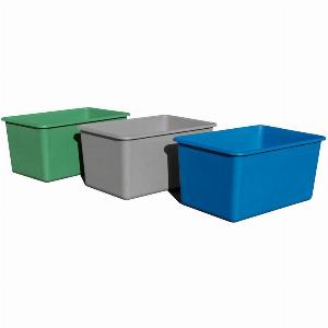 Conteneur rectangulaire CEMO en plastique renforcé de fibres de verre 100 litres hauteur 290 mm vert