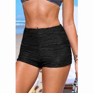 Sculptural Perfection Black High Waisted Bikini Bottoms