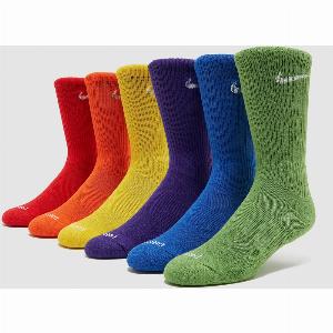 Nike 6Pack Everyday Cushioned Training Crew Socks Multi