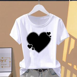 Asian SizePrint Star Watercolor Trend Cute Graphic Tee Ladies Female T Clothing Casual Womens Summer Top Fashion Short Sleeve Tshirt S