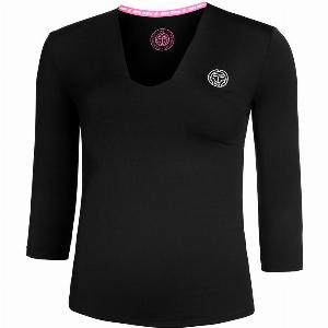 BIDI BADU Ariana Tech VNeck Longsleeve Damen in schwarz Größe S