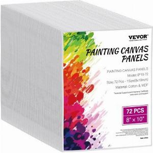 VEVOR Leinwandtafeln Leinwände 72 Stk 203x254mm Malerleinwand Weiß Ölmalerei