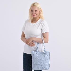Classic Structured Tote Bag  Blue