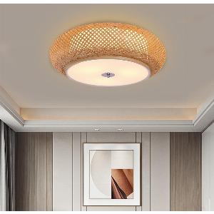 LuttaHandwoven Rattan Pendant Ceiling Light  Boho Chic Dining  Living Room Fixture
