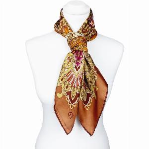 FRAAS Seidentuch Halstuch XL klassisch kupfer gold