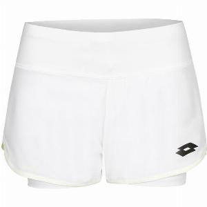 Lotto Tech Shorts Femmes  Blanc  Bleu Foncé