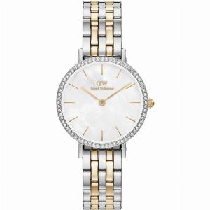 Daniel Wellington Petite White Mother of Pearl Dial Stainless Steel Strap Womenaposs Watch DW00100665