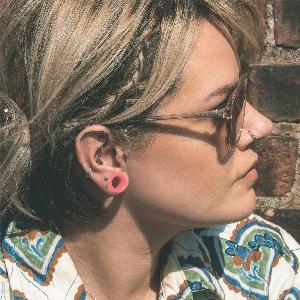 Hot Pink Silicone Double Flare Tunnel