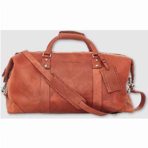 Tan Leather Weekender Bag  Now 329 Save 18 from 399