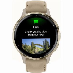 Enjoy a 10 Discount on the Venu 3s Soft Gold Smart Watch with Leather Band