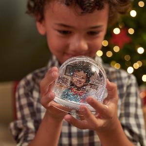 Customised Christmas Snow Globe by CEWE  9 x 8 cm  Personal Photos  Text