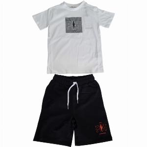 Cesare Paciotti completo estivo Tshirt e bermuda bianco nero