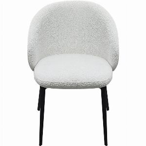 Enjoy 35 Off Giatalia Lazio Ivory Boucle Dining Chair with Black Legs