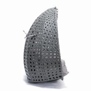 Home Deluxe Fauteuil suspendu en poly rotin avec panier et coussin TWIN  Gris