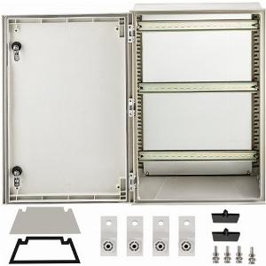 VEVOR NEMAStahlgehäuse 60 x 40 x 23 cm NEMA 4X GlasfaserSchaltkasten IP66 wasserdicht und staubdicht elektrischer Anschlusskasten für den AußenInnenbereich mit Montageplatte