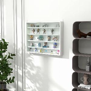 Vetrina Moderna HOMCOM per Collezioni 5 Ripiani Regolabili Bianco 30 di sconto