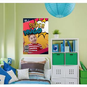 Affiche murale personnalisable au design bande dessinée
