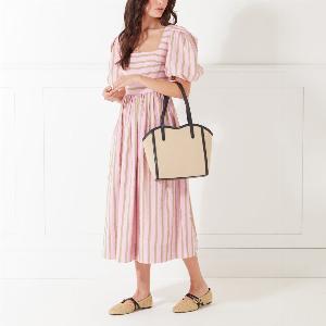 Natural Jute Canvas Kate Tote Bag Natural Jute Canvas Kate Tote Bag