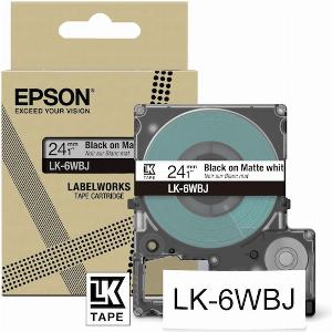 Epson C53S672064 Schriftband LK6WBJ Matt 24mm x 8m schwarz auf weiß