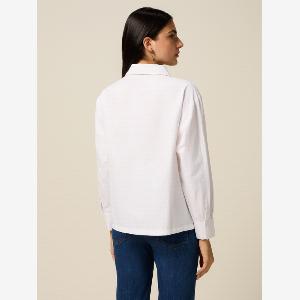 Oltre  Camicia in popeline con castoni Donna Bianco Taglia L