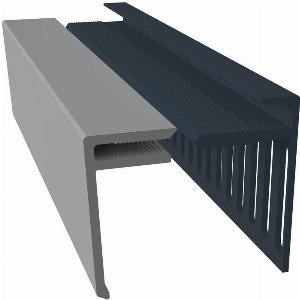 Weatherboard Cladding Vented Top Edge Closer Trim  25mm Storm Grey