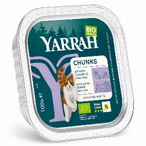 1x100g Pui bio  curcan bio cu Aloe Vera bio Yarrah Bio Hrană umedă pisici