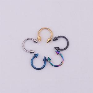 1 pz titanio piercing allorecchio anelli al naso finti helix piercing labret setto labbro sopracciglio piercing allorecchio gioielli per il corpo 8mm 1pc colore argento romano