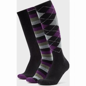 Dublin Socks Pack Of 3  BlackPurpleGrey BlackPurpleGrey