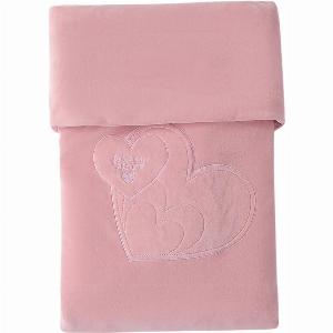 iDo copertina neonata in ciniglia rosa