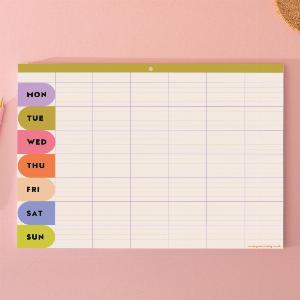 Get 11 Off A4 WeeklyMonthly Planner Pad  Vibrant Arches Design