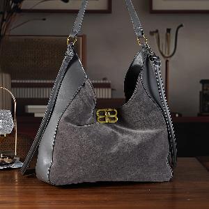 PU Patterned Tote Bag Size 35x12x35 Grey