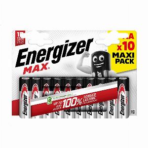 Batterie stilo aa energizer max 10 pz