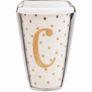 Enjoy 40 Discount on Initial White Gold Travel Mug C 15cm