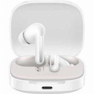 Xiaomi redmi buds 6 bluetooth design a doppio driver cancellazione attiva del rumore doppio microfono con ai integrata batteria a lunga durata fino a 42 ore comandi touch cloud white